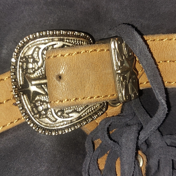 SOLD El Vaquero Coleen Drifter Tall Moccasin Boots Navy Brand New in Box - Picture 10 of 16